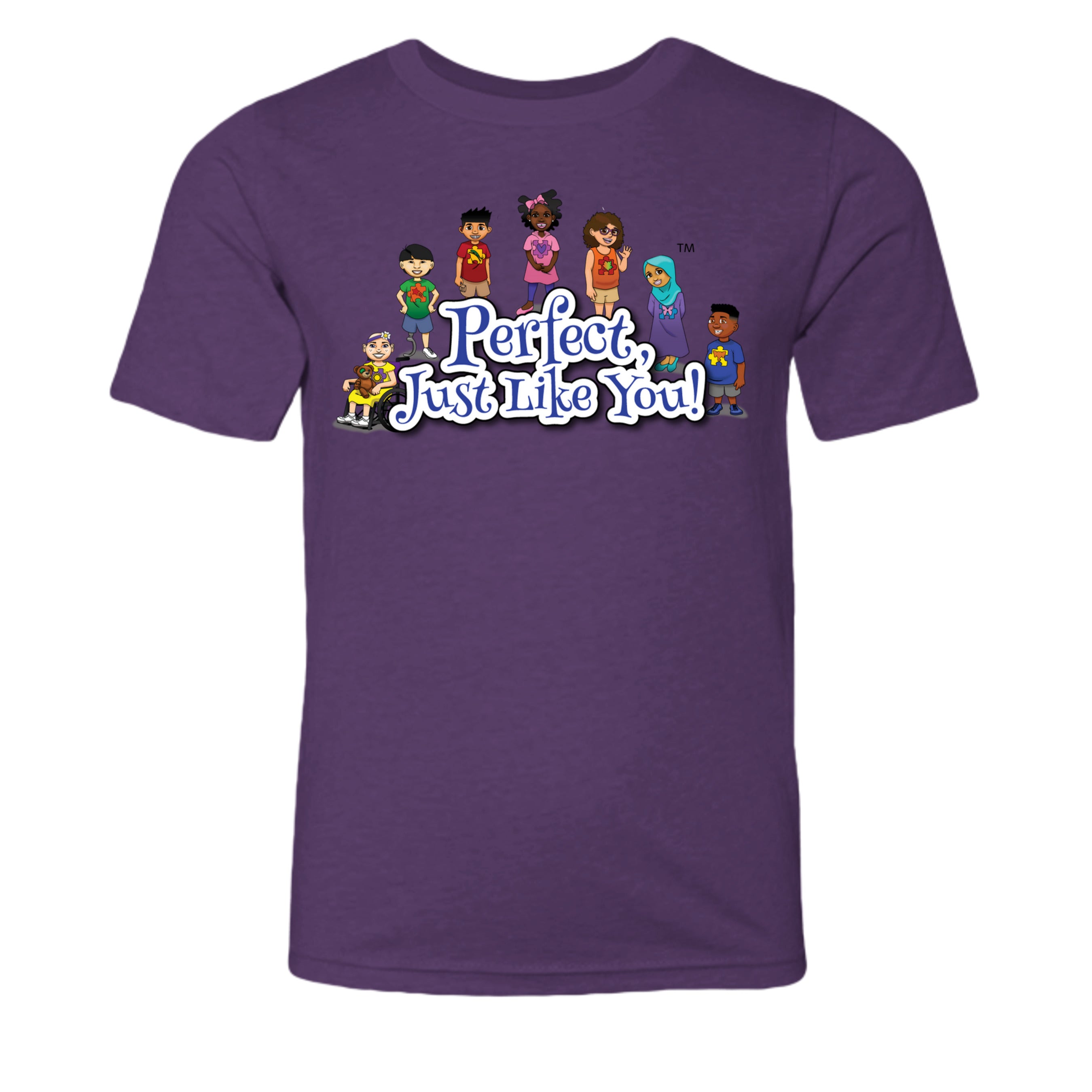 Heather Team Purple - 3001YCVC - FRONT