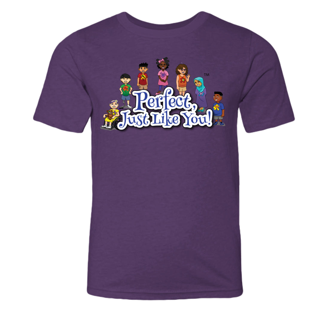 Heather Team Purple - 3001YCVC - FRONT